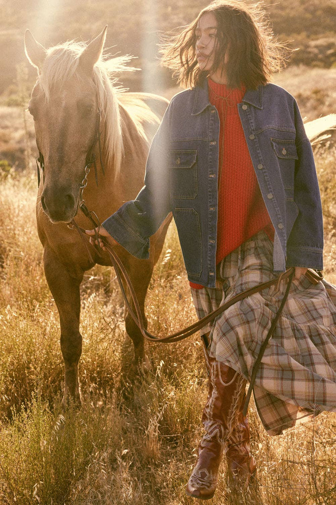 Ombré Oversized Denim Jacket