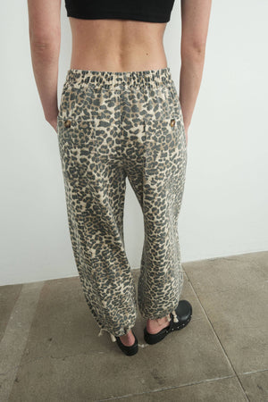 Favourite Relaxed Leopard Print Pull On Pants