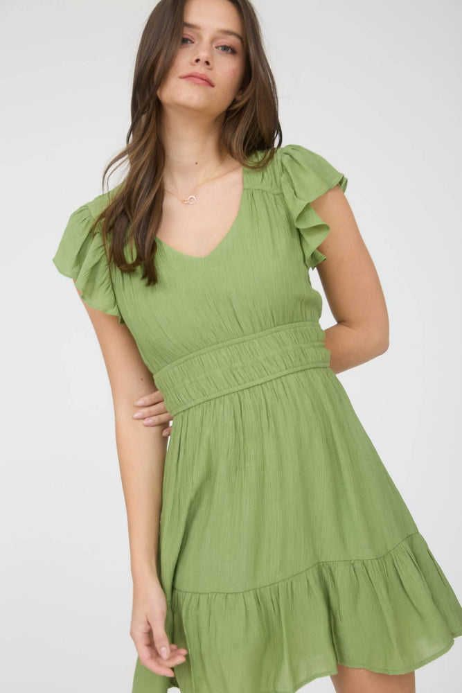 
                
                    Load image into Gallery viewer, Carefree Ruffle Mini Dress
                
            