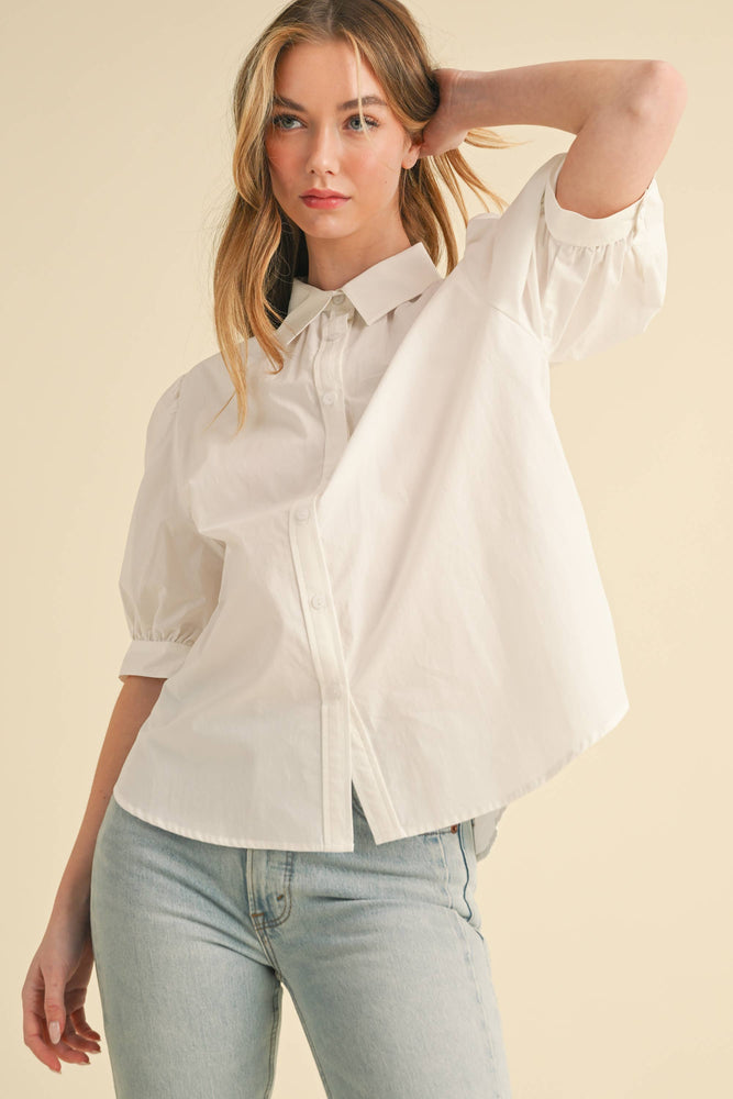 Breezy White Embroidered Blouse
