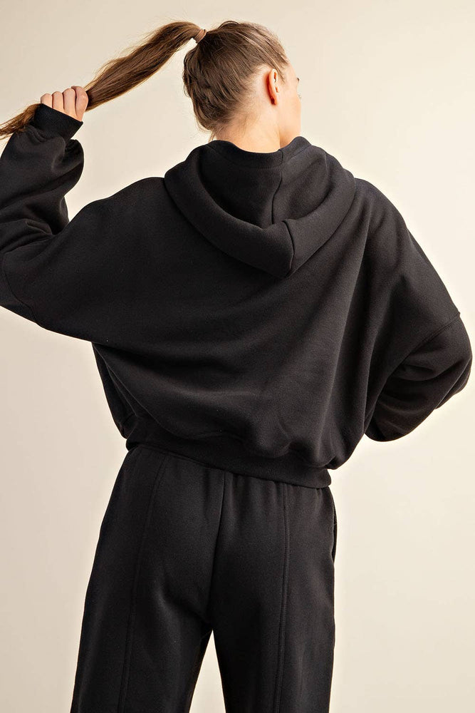 
                
                    Load image into Gallery viewer, Maddison Terry Fleece Quarter Zip Hoodie
                
            