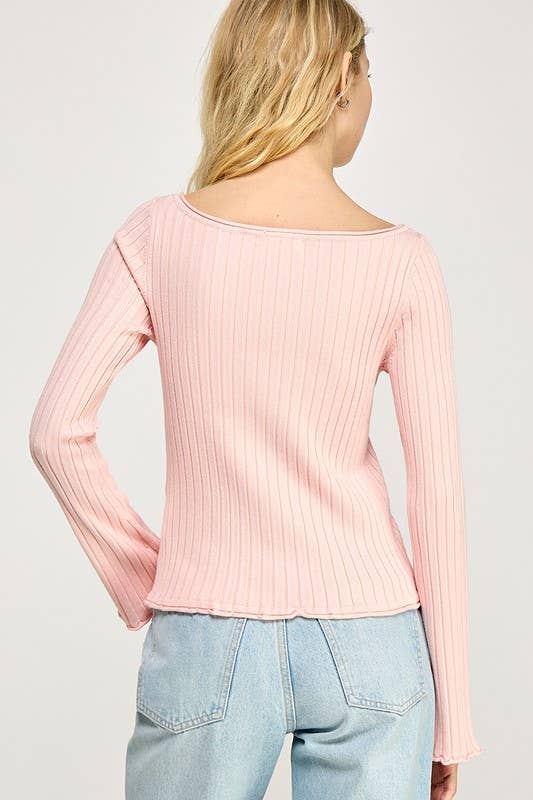 
                
                    Load image into Gallery viewer, Perfectly Beachy Ribbed Boatneck Top
                
            