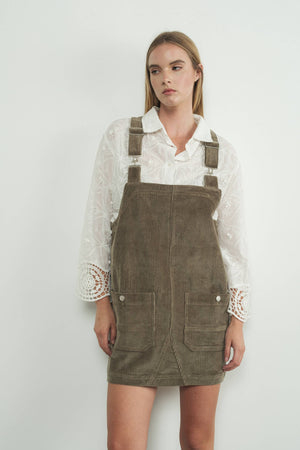 So Cute Overall Mini Dress