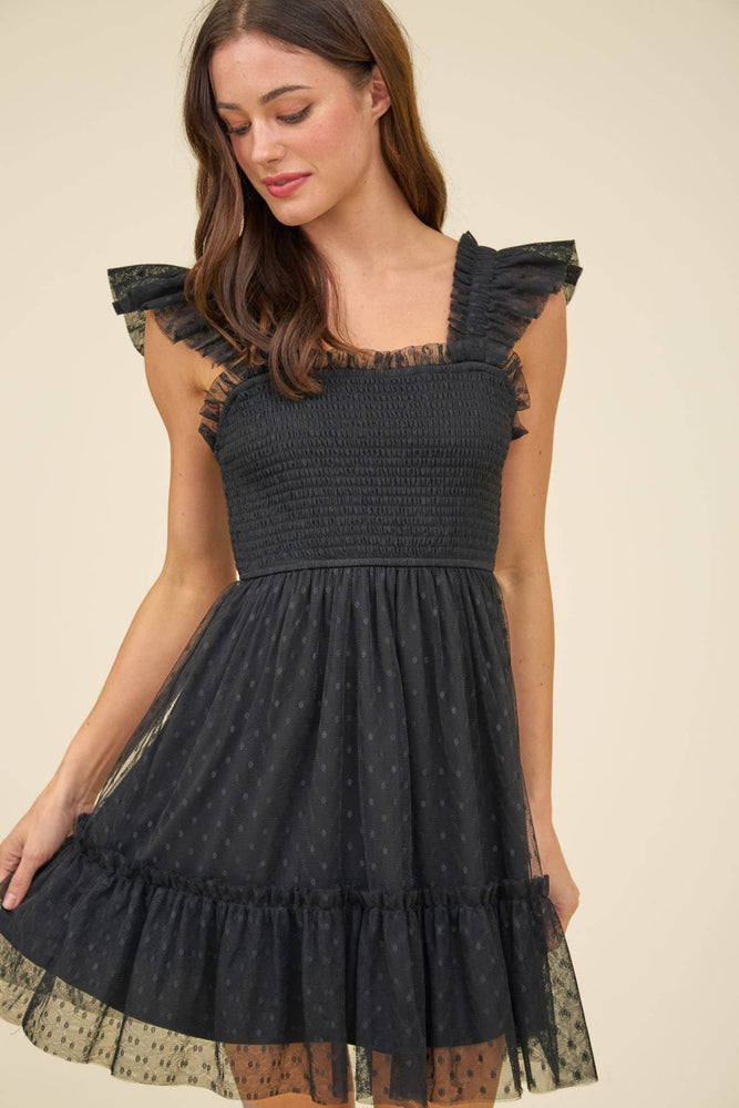 Sense of Spring Chiffon Dot Mini Dress