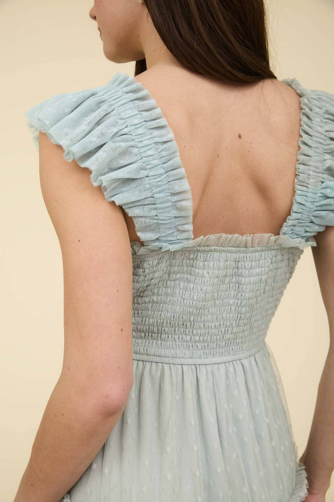 
                
                    Load image into Gallery viewer, Sense of Spring Chiffon Dot Midi Dress
                
            