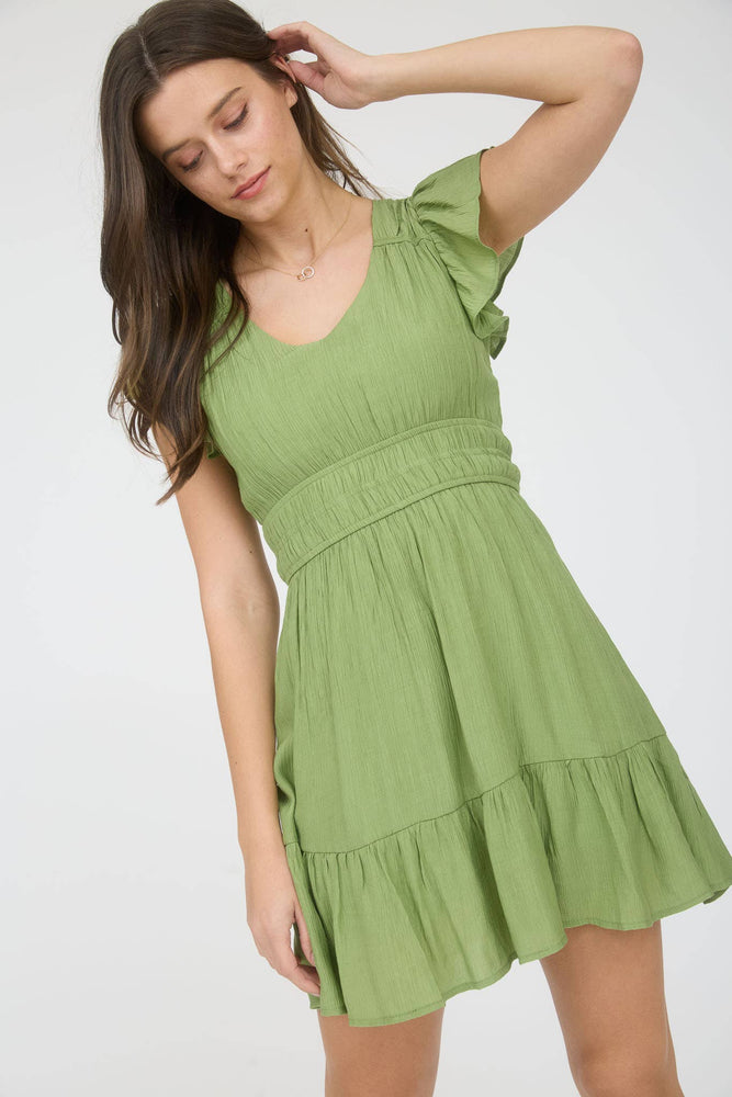 
                
                    Load image into Gallery viewer, Carefree Ruffle Mini Dress
                
            