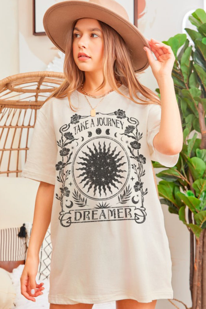 Take A Journey Dreamer Retro Oversized T Shirt