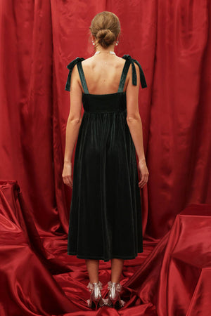 Holiday Joy Velvet Midi Dress