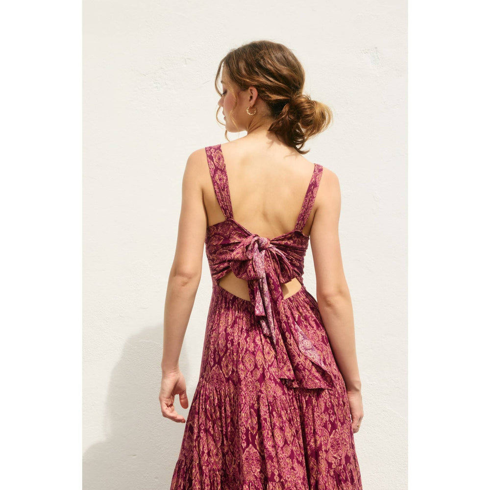 Sangria Tie Back Midi Dress