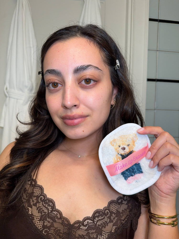 Teddy Bear Set & Cosmetic Bag