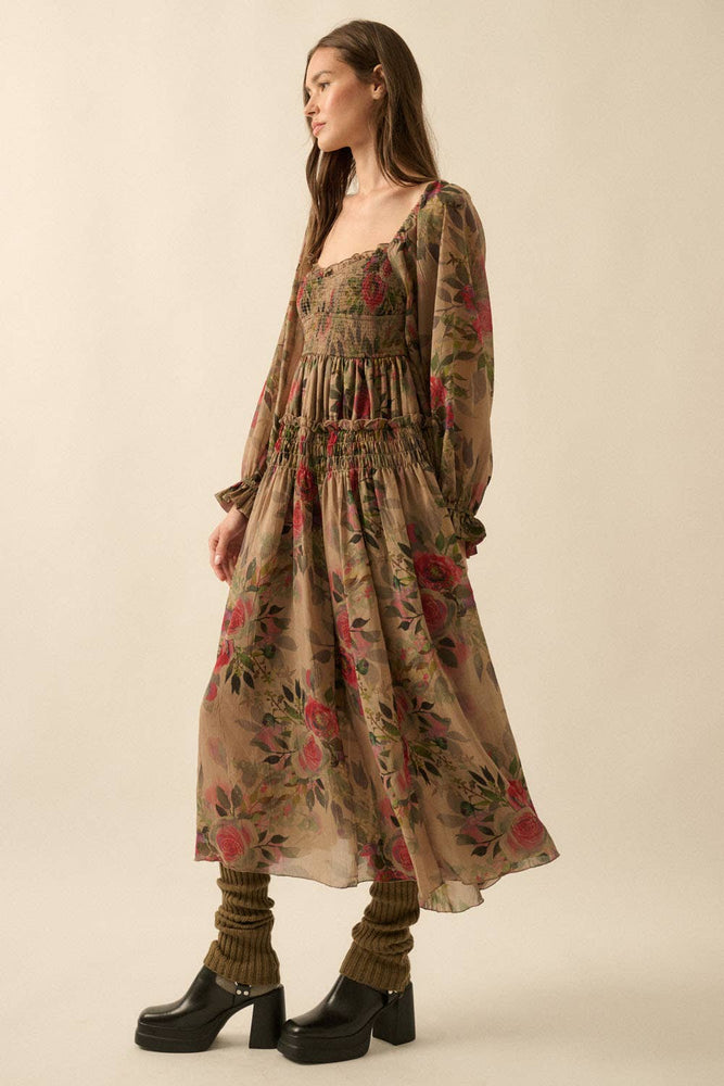 Something Bohemian Floral Maxi Dress