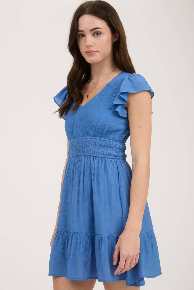 
                
                    Load image into Gallery viewer, Carefree Ruffle Mini Dress
                
            