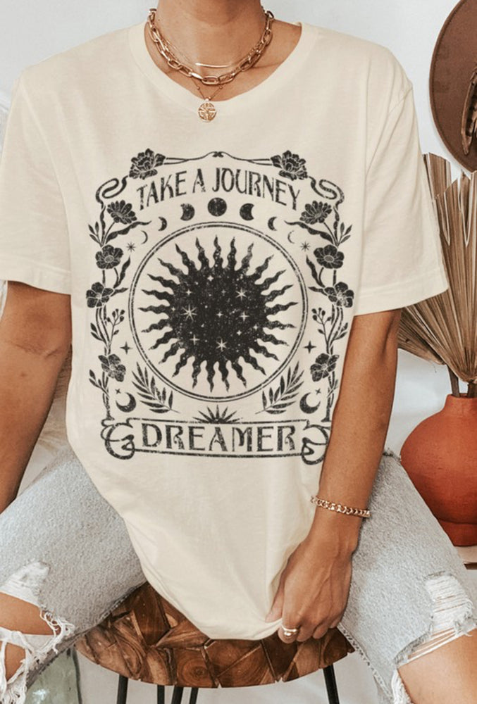 Take A Journey Dreamer Retro Oversized T Shirt