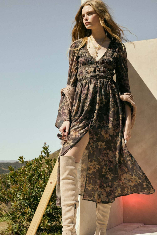 Flower Haze Midi Dress