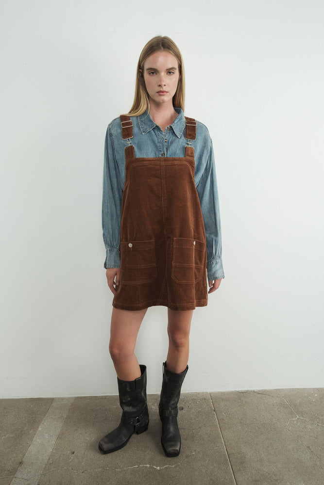 
                
                    Load image into Gallery viewer, So Cute Overall Mini Dress
                
            