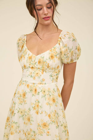 Berry Florals Mini Dress