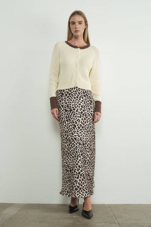 Always A Party Leopard Print Midi Skirt