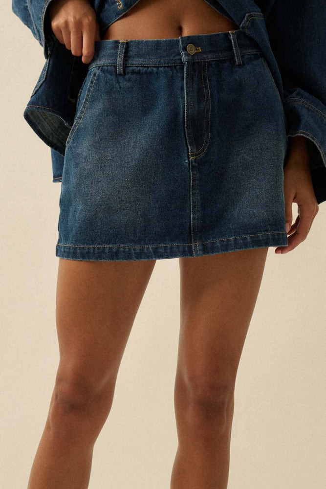 Denim Pocket Mini Skirt