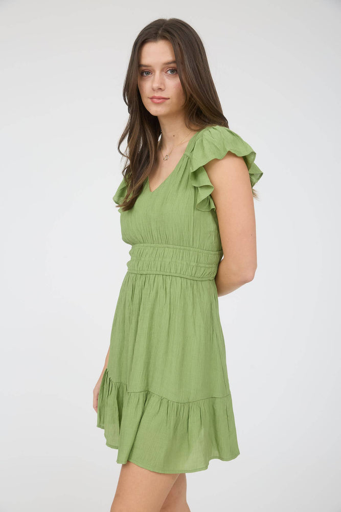 Carefree Ruffle Mini Dress