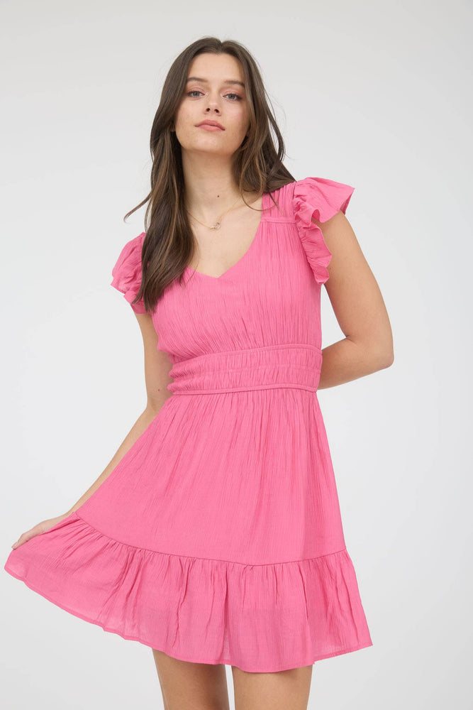 
                
                    Load image into Gallery viewer, Carefree Ruffle Mini Dress
                
            