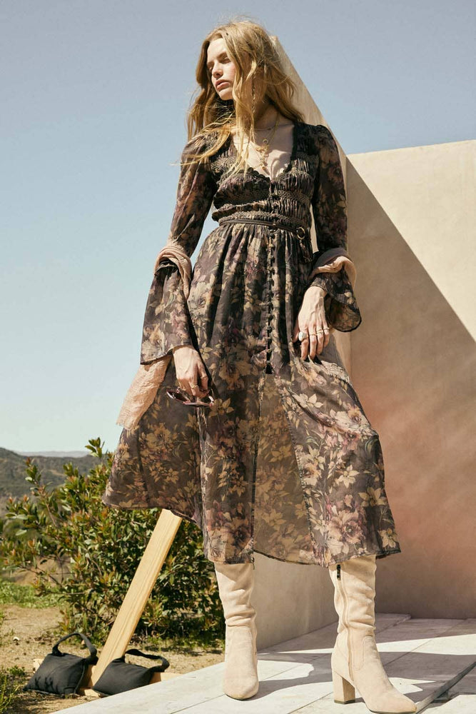 Flower Haze Midi Dress