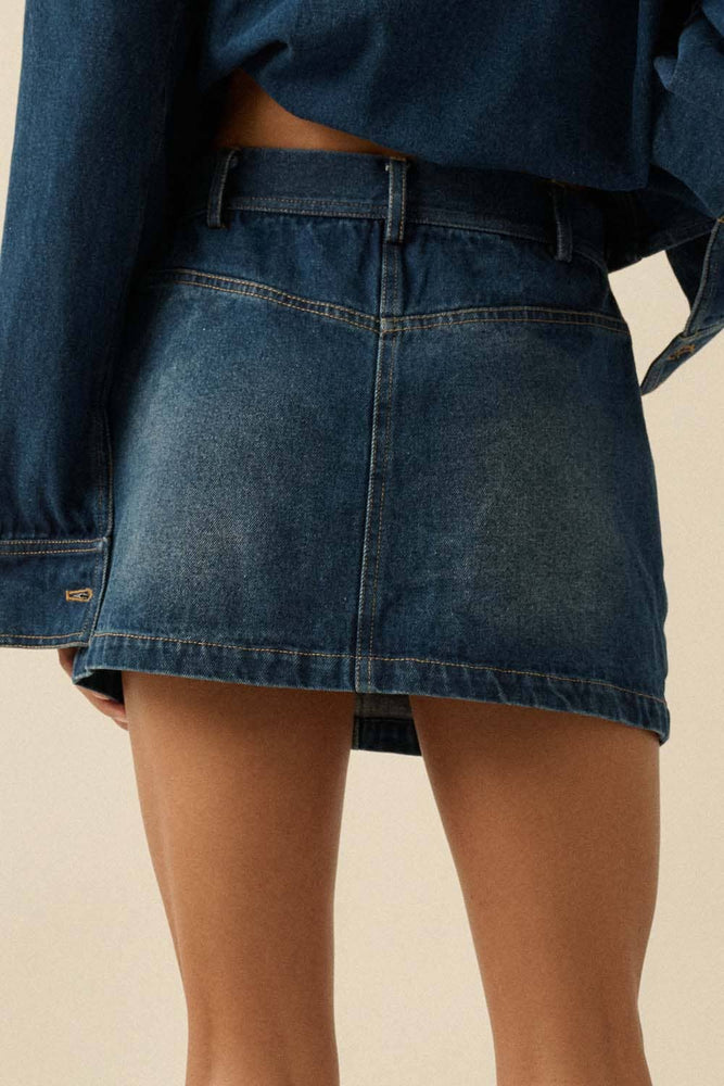 Denim Pocket Mini Skirt