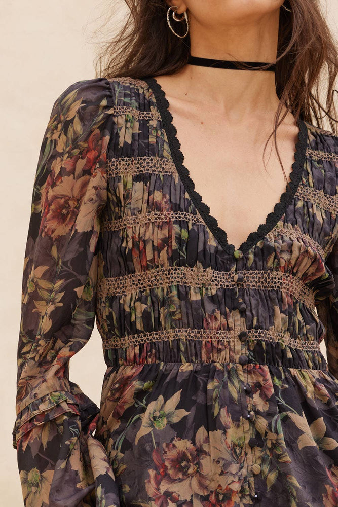 Flower Haze Midi Dress