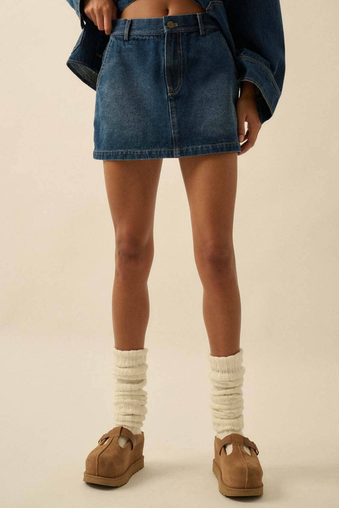 Denim Pocket Mini Skirt