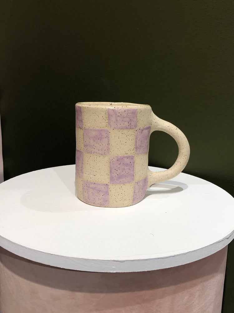 
                
                    Load image into Gallery viewer, Good Vibes Handmade Checkered Mug
                
            