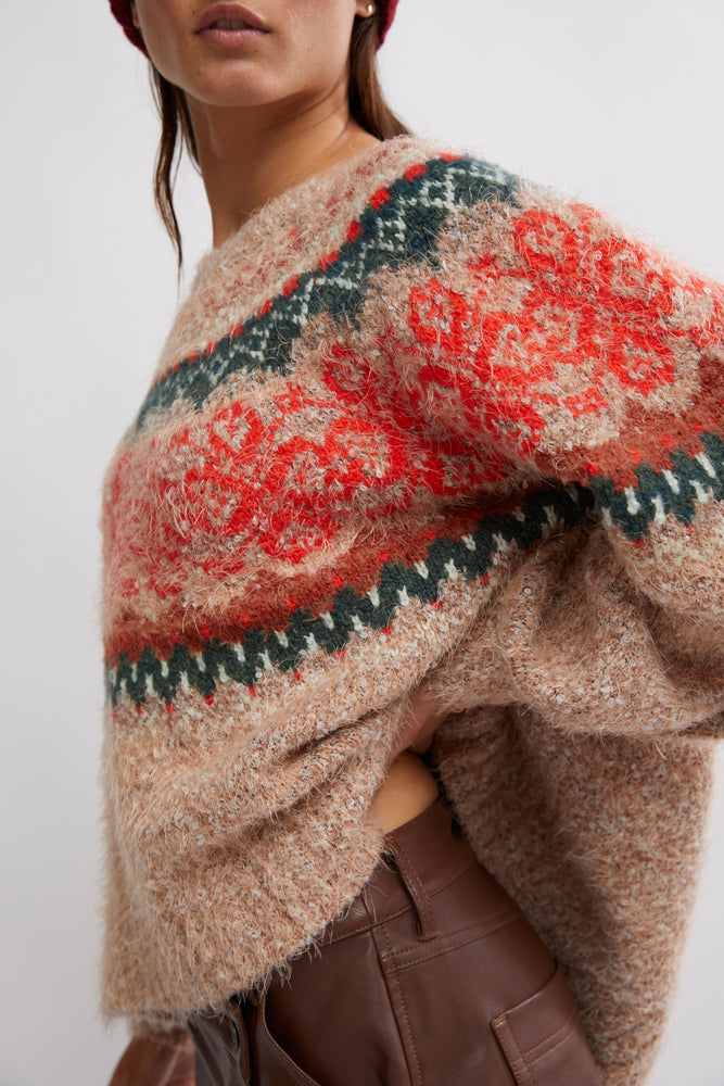 Free People x Yellowstone Festive Frost Sweater