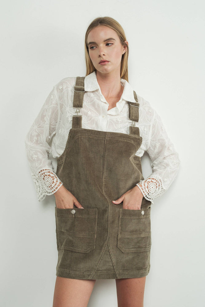 
                
                    Load image into Gallery viewer, So Cute Overall Mini Dress
                
            