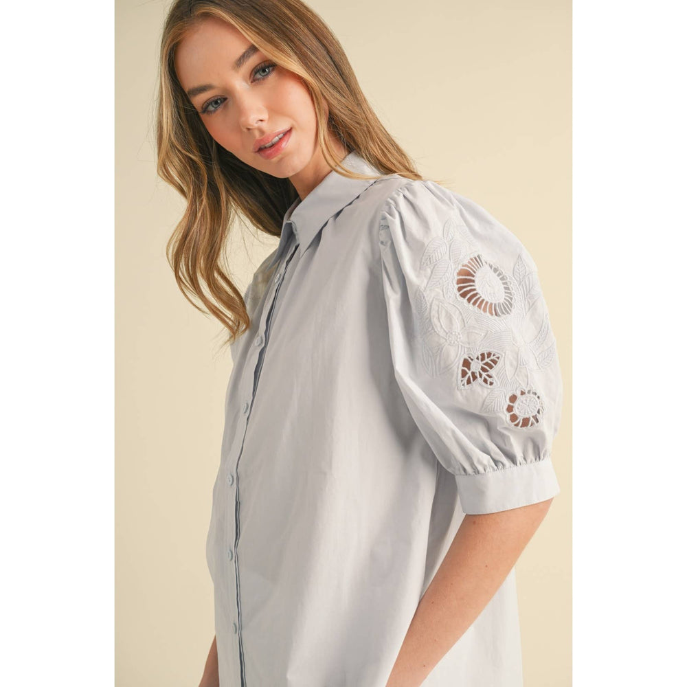 Breezy White Embroidered Blouse