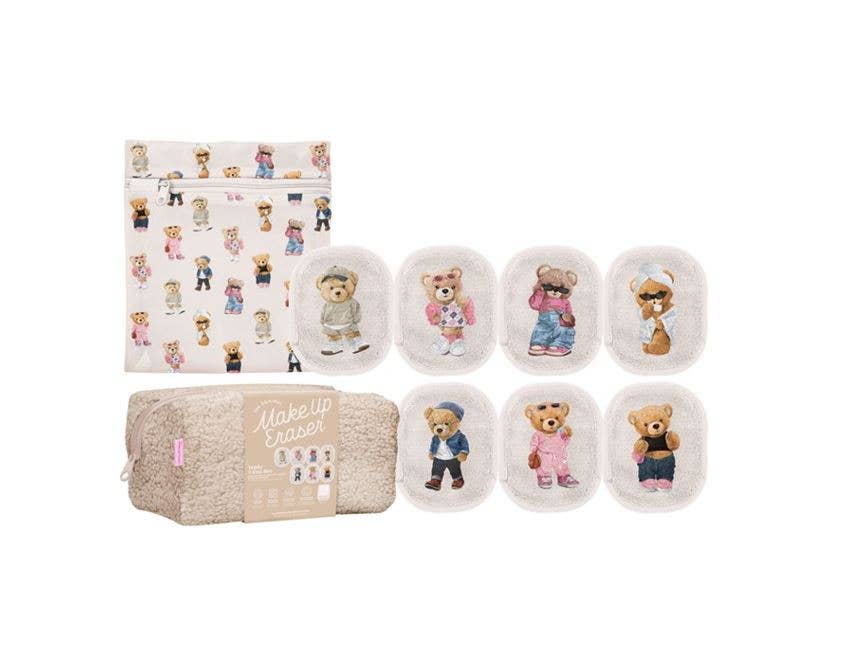 Teddy Bear Set & Cosmetic Bag