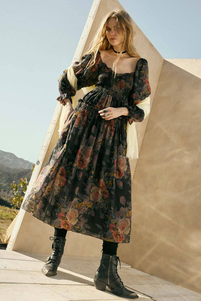 Something Bohemian Floral Maxi Dress