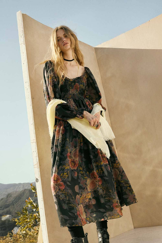 Something Bohemian Floral Maxi Dress
