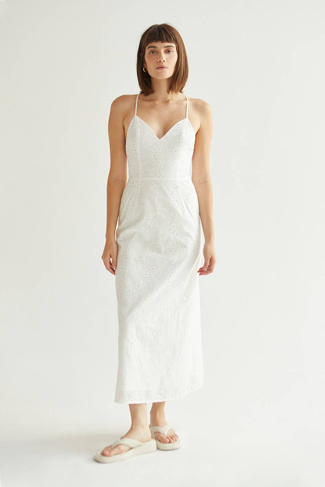 Raya Cotton Eyelet Dress