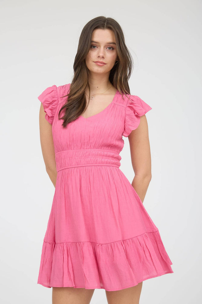 Carefree Ruffle Mini Dress