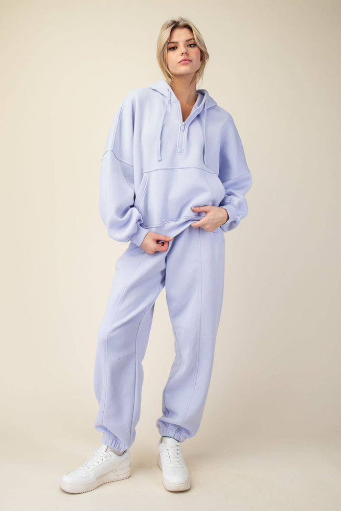 
                
                    Load image into Gallery viewer, Maddison Terry Fleece Quarter Zip Hoodie
                
            