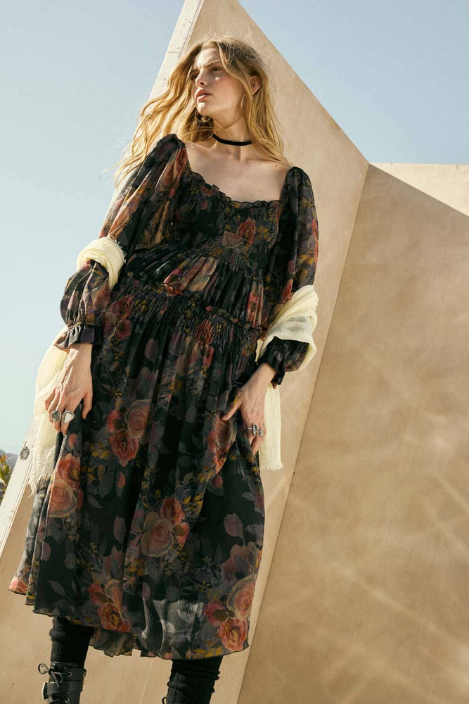 Something Bohemian Floral Maxi Dress