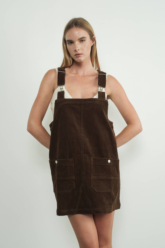 So Cute Overall Mini Dress