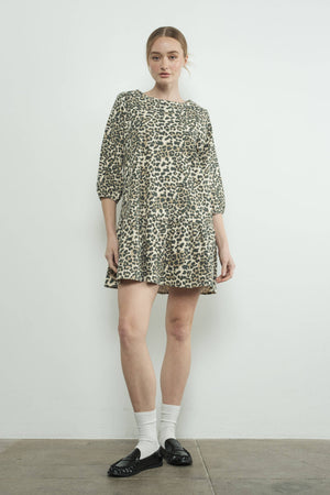 Not So Basic Leopard Print Drop Waist Dress