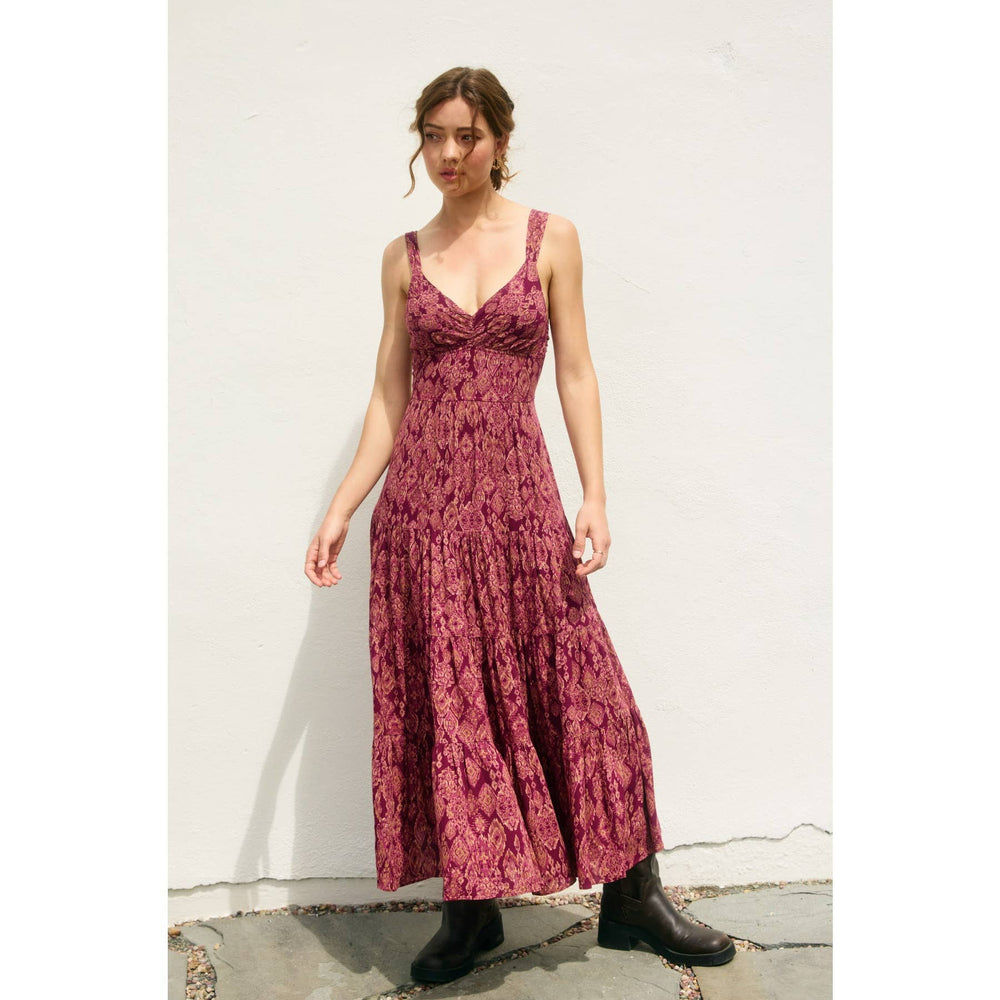 Sangria Tie Back Midi Dress