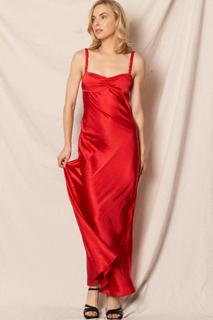 Elegant Occasion Satin Maxi Dress