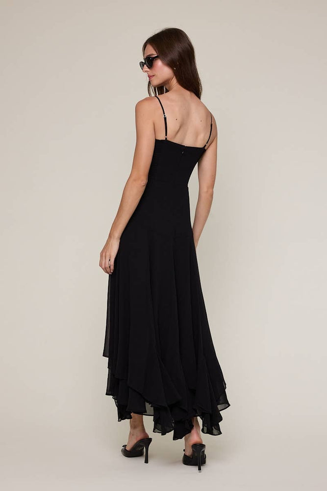 Go With The Flow Chiffon Midi Dress