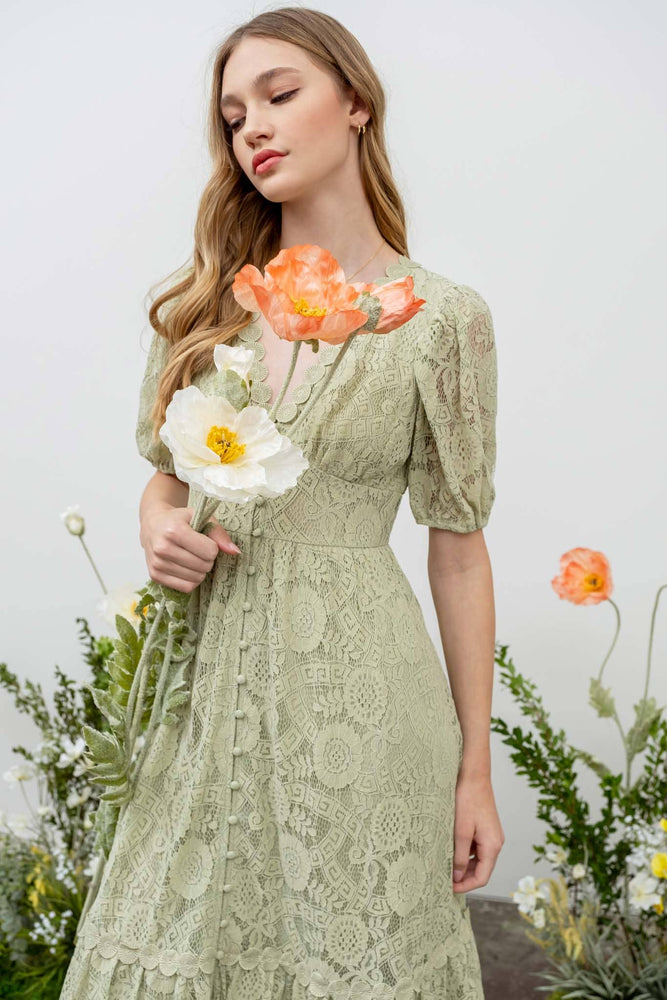 Tea Time Lace Midi Dress