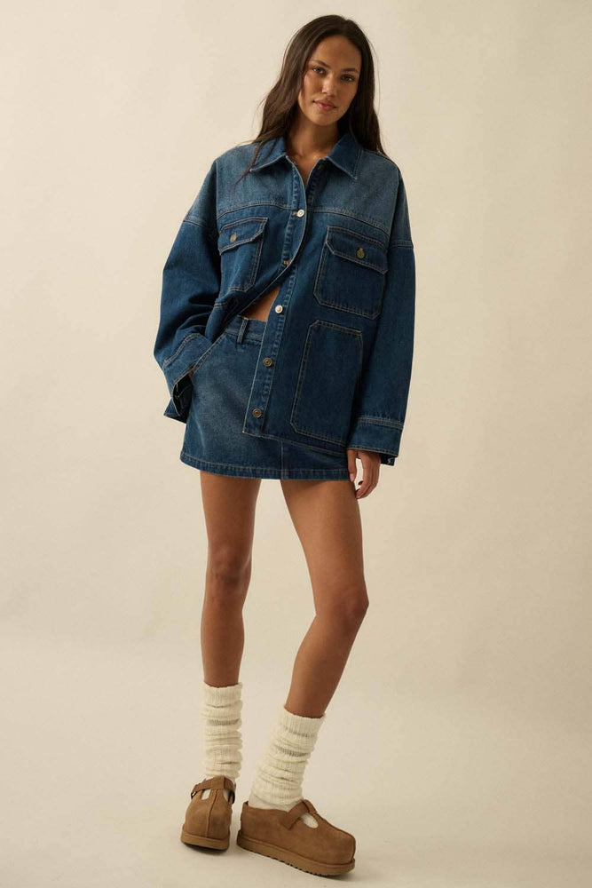Denim Pocket Mini Skirt