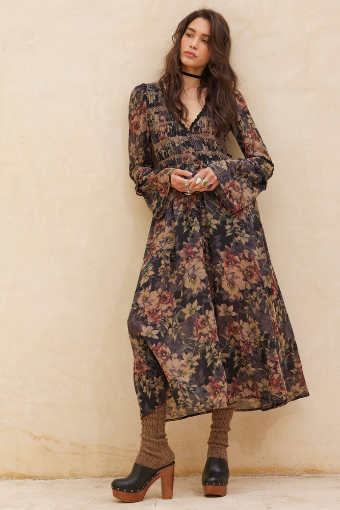 Flower Haze Midi Dress