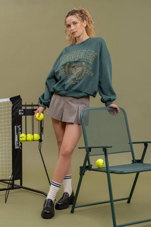 Berkley Tennis Club Embroidered Crew Sweatshirt