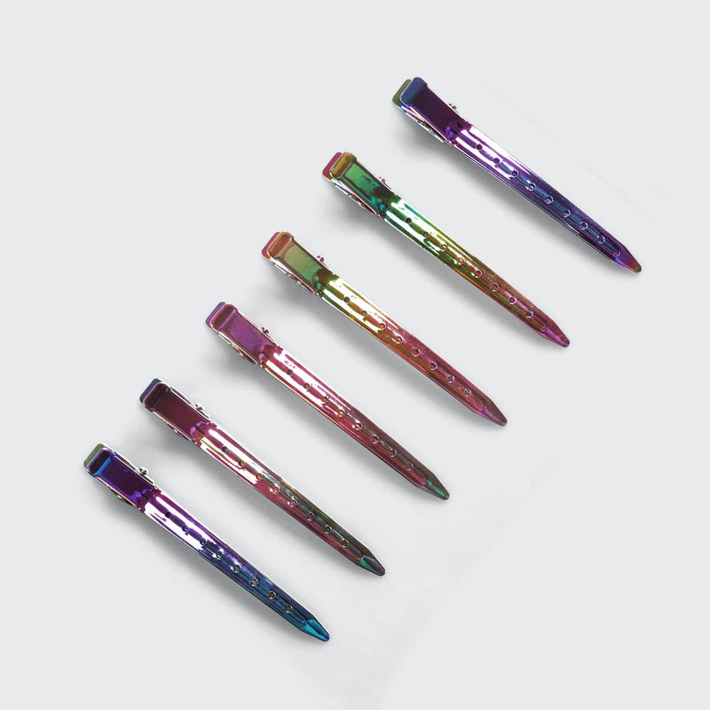 
                
                    Load image into Gallery viewer, Styling Hair Clips 6pc - Iridescent
                
            