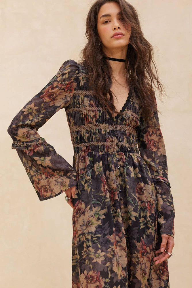 Flower Haze Midi Dress